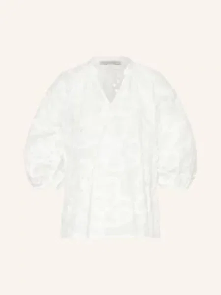 Lilienfels Bluzka Z Koronką Z Dziurkami weiss biała