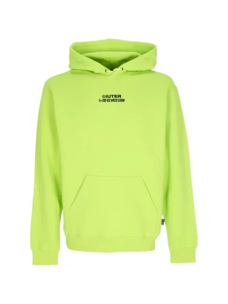 Hanorac cu glugă Iuter cu imagine verde