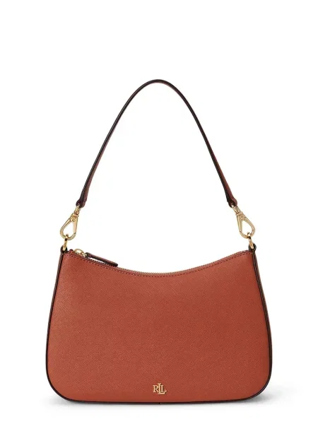 Lauren Ralph Lauren hobo kabelka kožená hnědá