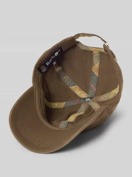 Barbour czapka z daszkiem zielony z aplikacją oliwkowa