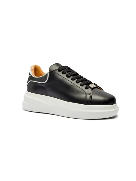 Philipp Plein De piele sneakers Lo-Top negru
