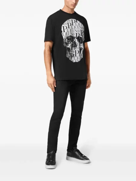 Tričko Philipp Plein s kamínky černé