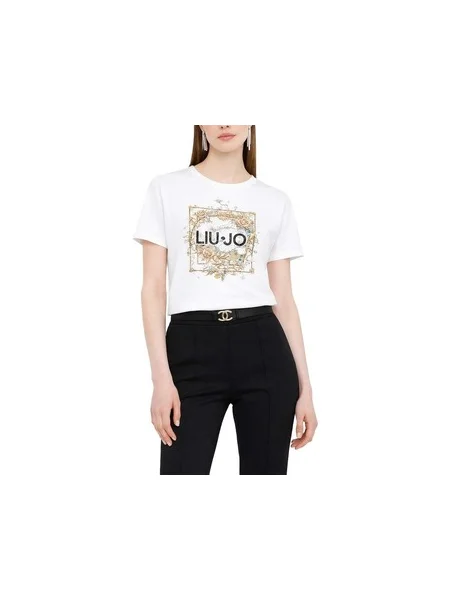 Liu Jo Tricou portocaliu deschis / negru alb