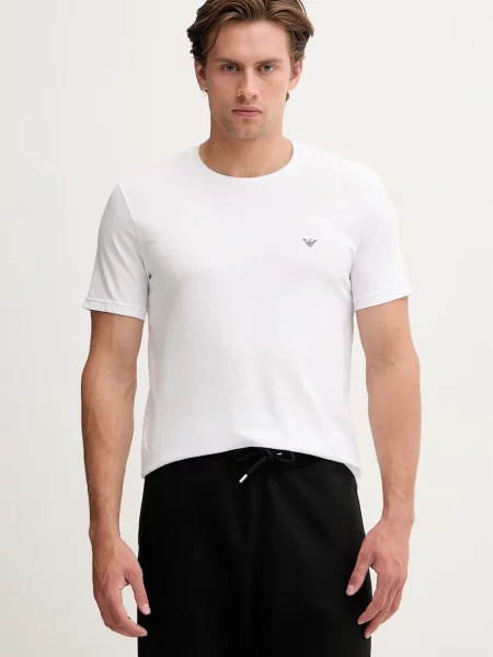 Emporio Armani Underwear osnovna kratka majica z elastanom paket 2 kosov modra