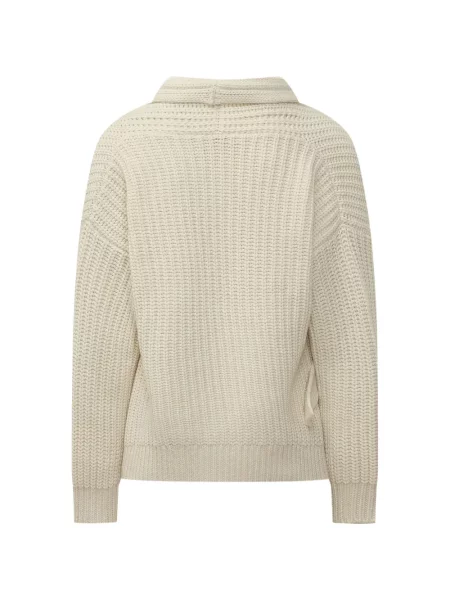 Cardigan Atomo Factory tricotate chunky plic alb