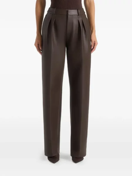 Pantaloni Manière De Voir din piele maro