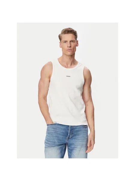 HUGO Tank top marškinėliai Dapota Slim Fit balta