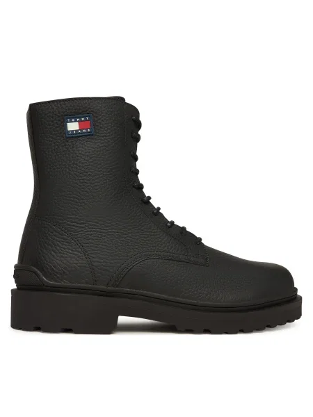 Bakancs Tommy Jeans Tjm Lace Up Tumbled High fekete