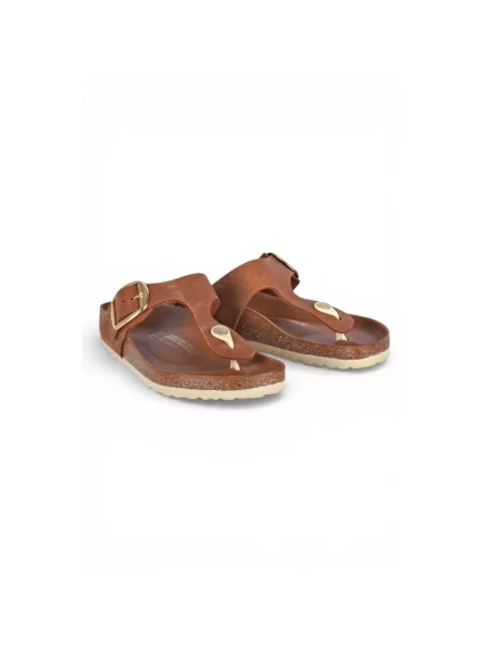 Birkenstock Japonki Gizeh Big Buckle braun brązowe