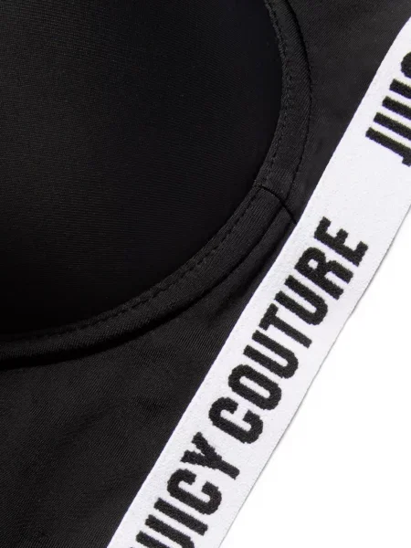 Biustonosz Juicy Couture z logo czarny