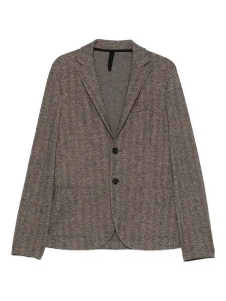 Geacă Harris Wharf London cu model herringbone maro