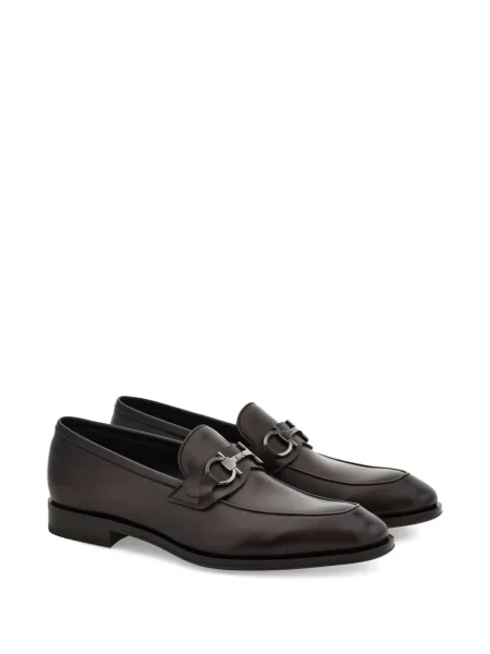 Pantofi loafer Ferragamo cu cataramă maro