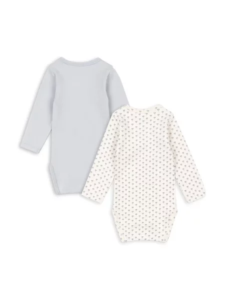 Fanga Fontana body kojenecké s bavlnou BELLO 2 PACK LS BODY OCS modrý