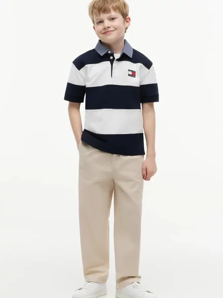 Tommy Hilfiger тениска с яка за деца от