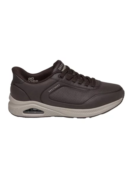 Sneakersy Skechers skórzane brązowe