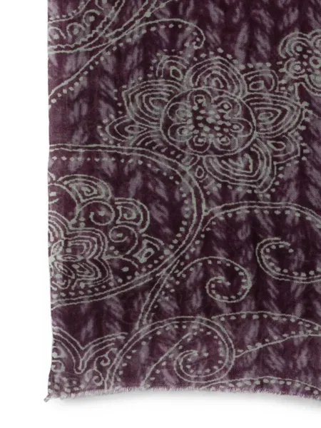 Fular Sgombero Cantine cu model floral cu imagine violet