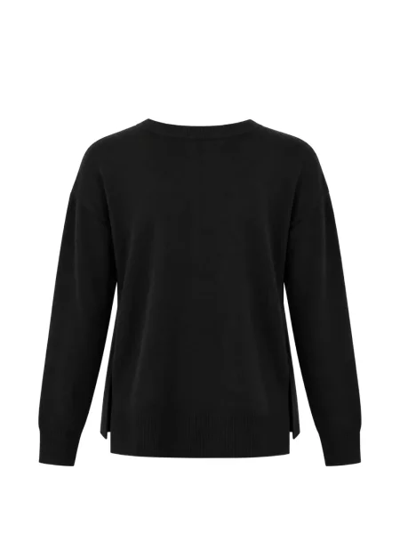 Pulover Kaos cu decolteu rotund negru