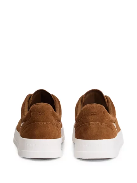 Sneakerși Tommy Hilfiger din piele de căprioară maro