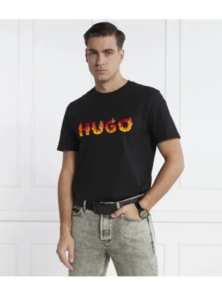 HUGO Tricou Danda negru
