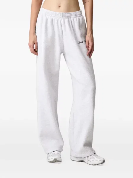 Pantaloni Sporty & Rich cu broderie alergare gri