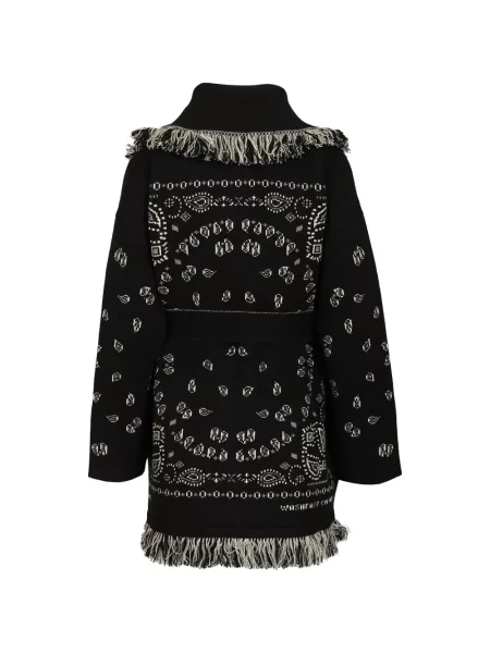 Jacquard kardigan Alanui na rese crna
