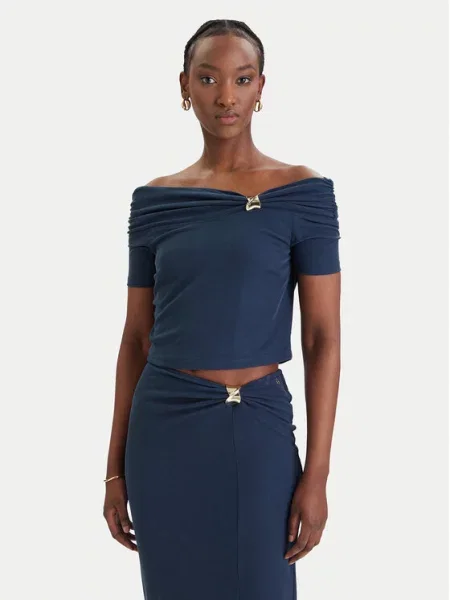 Guess Bluza Mornarsko modra