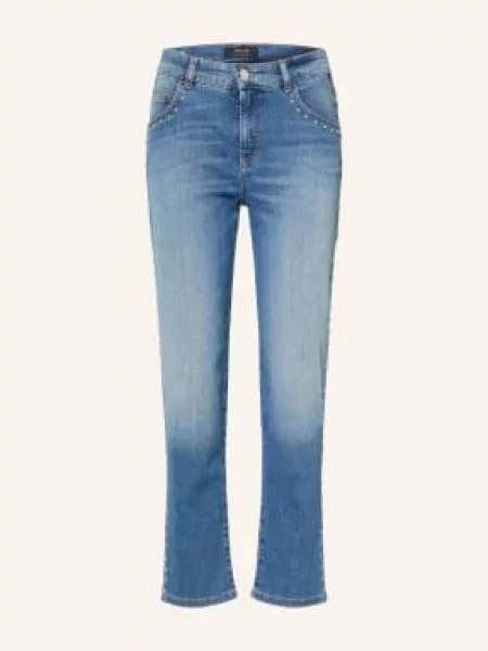 Marc Cain Zkrácené Džíny Roha S Cvočky blue denim modré