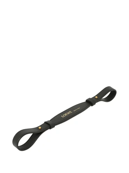 Curea Loewe din piele cu bretele cu autograf negru