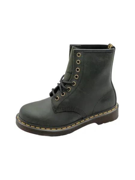 Trzewiki Dr. Martens skórzane zielone