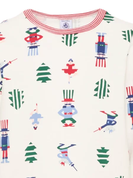 Pijamale copii Petit Bateau alb
