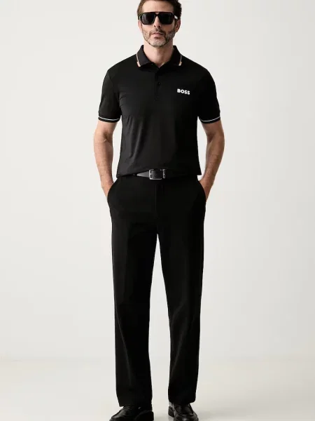 Tricou polo Boss negru