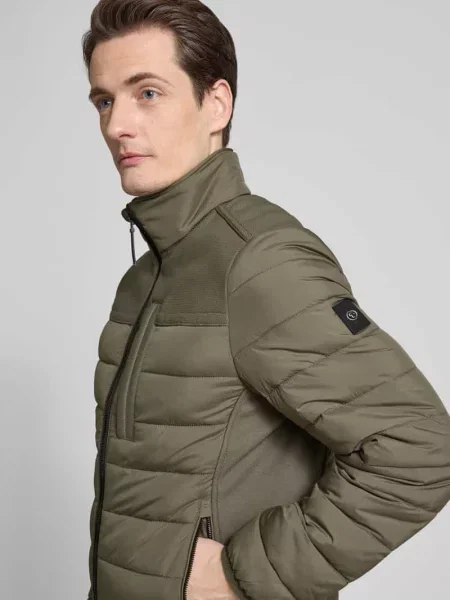 Kurtka pikowana o kroju regular fit z bocznymi wstawkami ze stretchem Tom Tailor