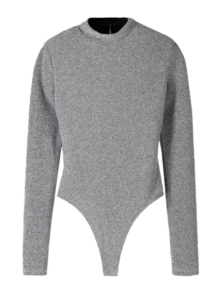 Bershka Tricou body argintiu