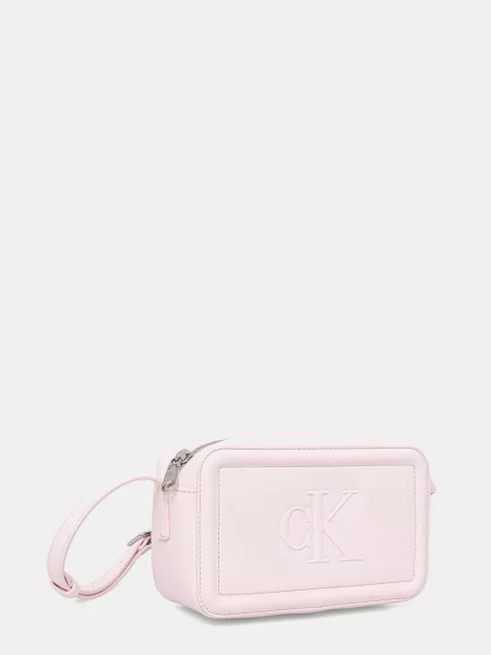 Calvin Klein geantă crossbody pentru femei cu imitație de piele roz