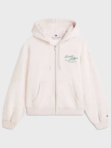 Махрове худі Tommy Hilfiger бежеве