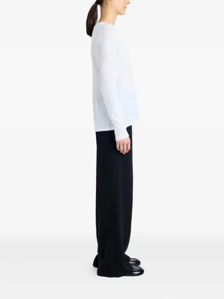 Tricou Proenza Schouler din jerseu lung alb