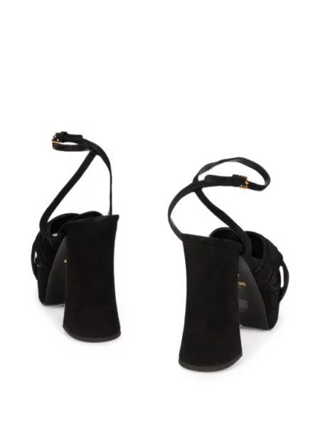 Sandale Moschino cu platformă cu cataramă negru