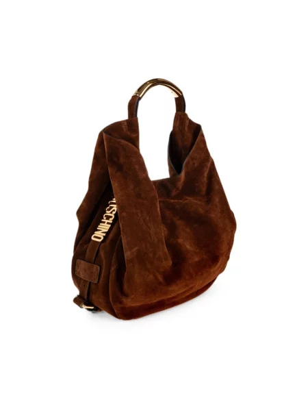 Torebka Moschino skórzana brązowa