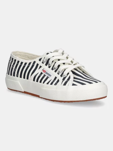 Tenisky Superga STRIPES PRINT tmavomodrá