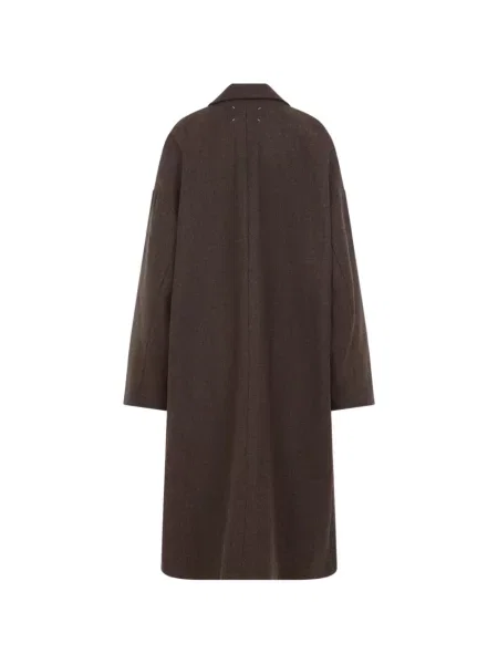 Vilnonis pledas paltas Maison Margiela ruda