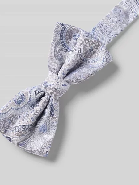 Muszka i poszetka w zestawie z czystego jedwabiu Prince Bowtie szary