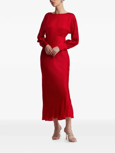 Rochie maxi Framboise lungă de costum roșu