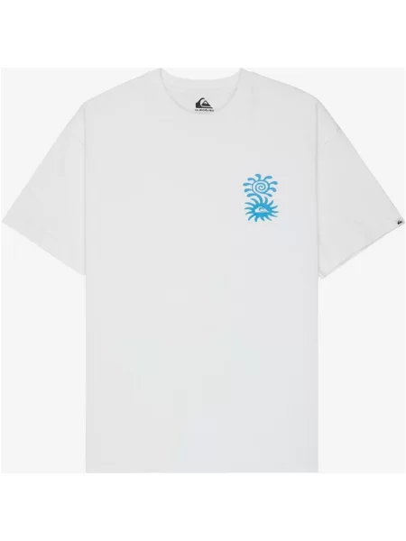 Koszulka z krótkim rękawem Quiksilver Evo Blossom Of Peace niebieski XXL biały