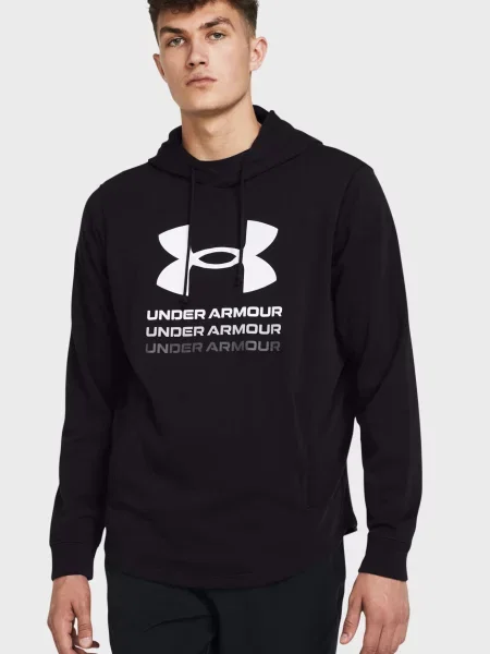 Махрова спортивна кофта Under Armour з капюшоном чорна