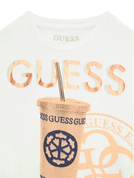 Guess Póló Relaxed Fit fehér