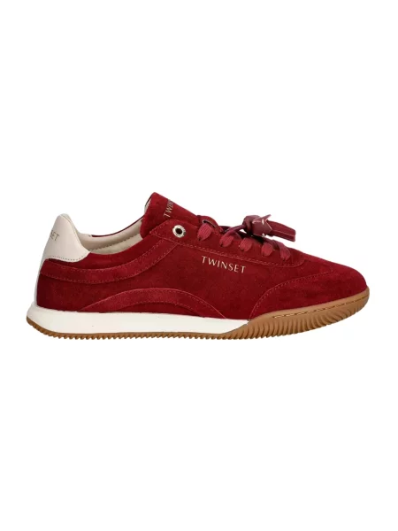 Sneakersy Twinset zamszowe czerwone