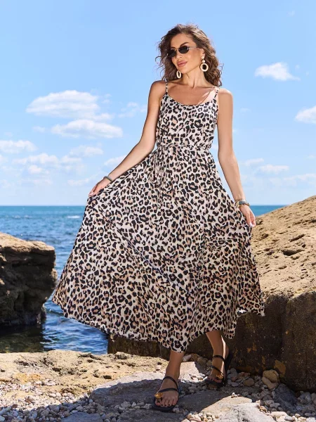 Сарафан ISSA Plus комбінований верх бежевий