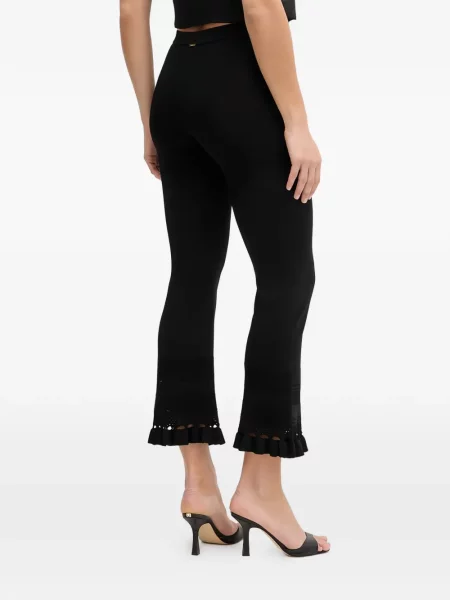 Pantaloni Twinset cu volane negru