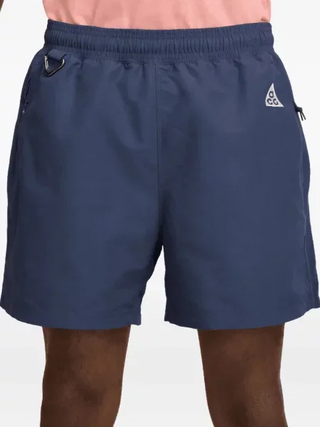 Pantaloni scurți Nike tricotate alergare cu broderie gri