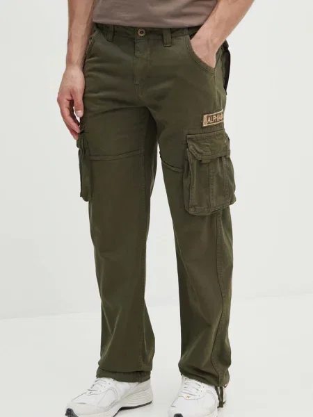 Alpha Industries pantaloni de Jet Pant drept verde